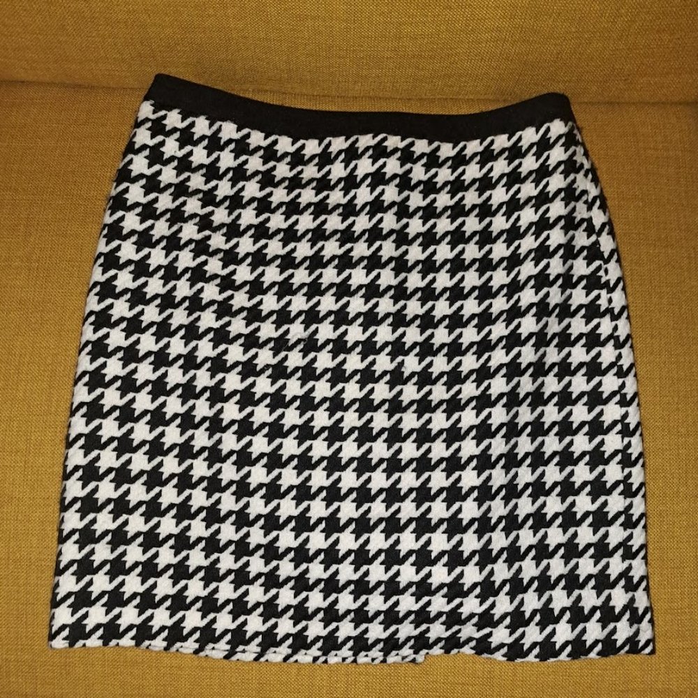 Isaac Mizrahi for Target Houndstooth Black & White Pencil skirt Size 6